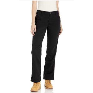 Carhartt Women's Original Fit Fleece Lined Pants Black size 6 SHORT